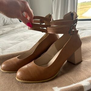 Brown Strappy Women's Heels